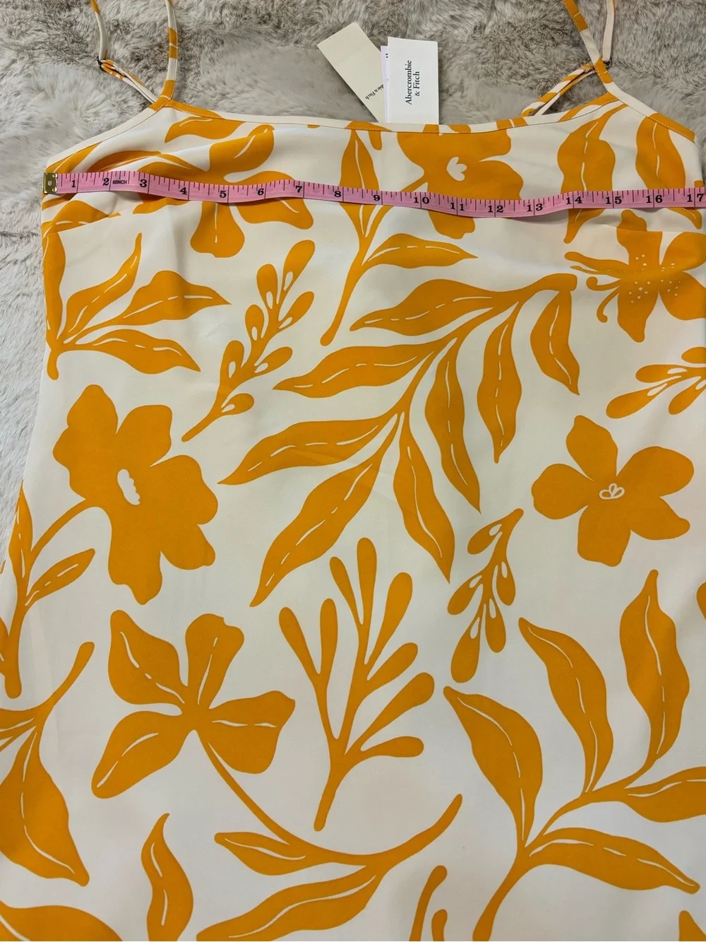 Abercrombie & Fitch White & Yellow Floral Midi Dress - Women’s, Size M NWT